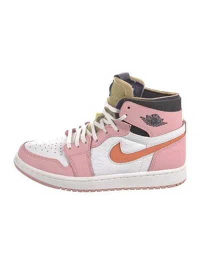 Pre-owned Jordan 1 High Zoom Air Cmft Pink Glaze Cactus Flower Wedge Sneakers