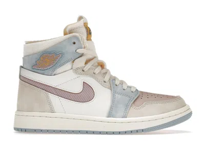 Pre-owned Jordan 1 High Zoom Air Cmft (women's) Sneakers In Pink Oxford/plum Fog/summit White In Multi