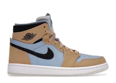 Pre-owned Jordan 1 High Zoom Air Cmft (women's) Sneakers In Psychic Blue/black/sesame