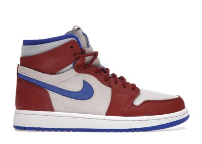 Pre-owned Jordan 1 High Zoom Air Cmft (women's) Sneakers In Team Red/sail/hyper Royal