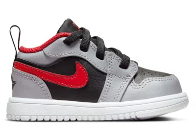 Pre-owned Jordan 1 Low Alt Cement Fire Red Sneakers In Black/cement Grey/white