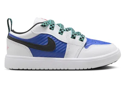 Pre-owned Jordan 1 Low Alt Se Black Sneakers In White/hyper Royal/hyper Jade