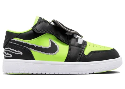 Pre-owned Jordan 1 Low Alt Se Cat Sneakers In Volt/white/black In Multi