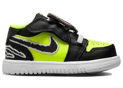 Pre-owned Jordan 1 Low Alt Se Cat Sneakers In Volt/white/black In Multi