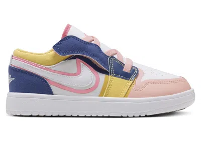 Pre-owned Jordan 1 Low Alt Se Coral Chalk Sneakers In White/french Blue/topaz Gold