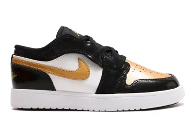 Pre-owned Jordan 1 Low Alt Sneakers In Black/metallic Gold/white