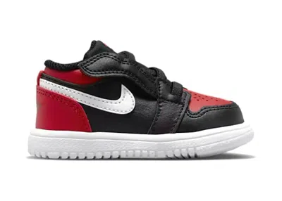 Pre-owned Jordan 1 Low Alternate Bred Toe Sneakers In Black/white/gym Red
