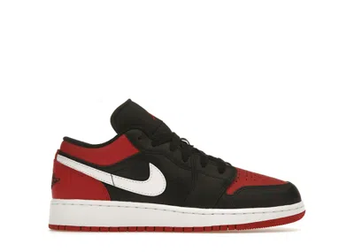 Pre-owned Jordan 1 Low Alternate Bred Toe Sneakers In Black/white/gym Red