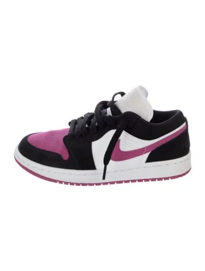 Pre-owned Jordan 1 Low 'black Cactus Flower' Athletic Sneakers