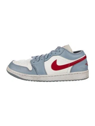 Pre-owned Jordan 1 Low Blue Whisper Dune Red Sneakers