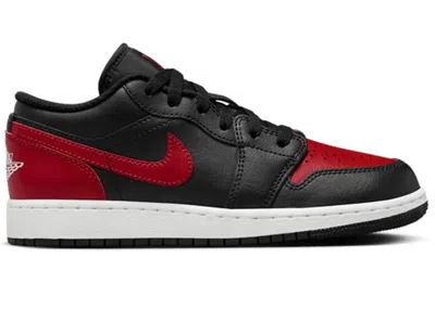 Pre-owned Jordan 1 Low Bred Twist Sneakers In Black/varsity Red/summit White In Multi