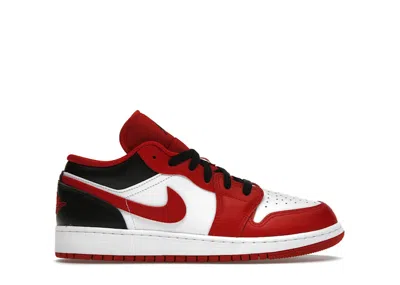 Pre-owned Jordan 1 Low Bulls Sneakers In White/black/red In Multi