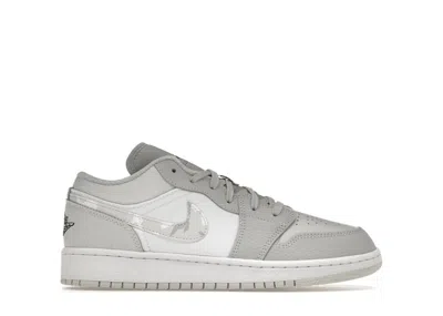 Pre-owned Jordan 1 Low Camo Sneakers In White/photon Dust/grey Fog