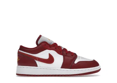 Pre-owned Jordan 1 Low Cardinal Red Sneakers In Noble Red/white