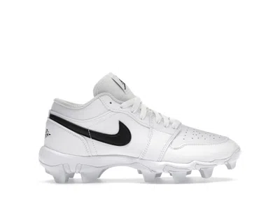 Pre-owned Jordan 1 Low Cleat Sneakers In White/black