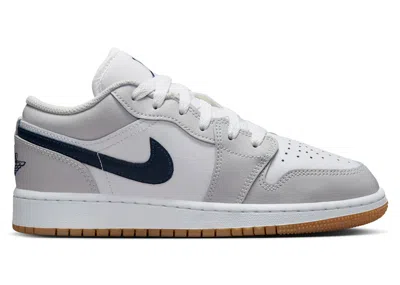 Pre-owned Jordan 1 Low Gum Midnight Navy Sneakers In White/neutral Grey/gum Medium Brown In Multi