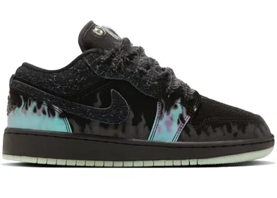 Pre-owned Jordan 1 Low Halloween Fortune Fly Sneakers In Raspberry In Black/green Frost/black Raspberry In Multi