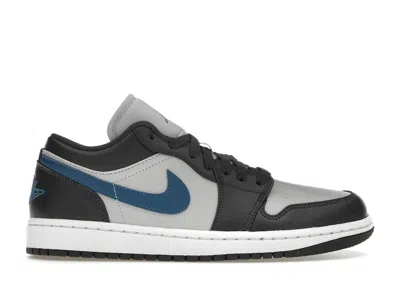 Pre-owned Jordan 1 Low Industrial Blue (women's) Sneakers In Anthracite/neutral Grey/white