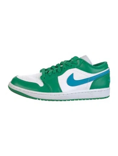 Pre-owned Jordan 1 Low Lucky Green Aquatone (w) Sneakers