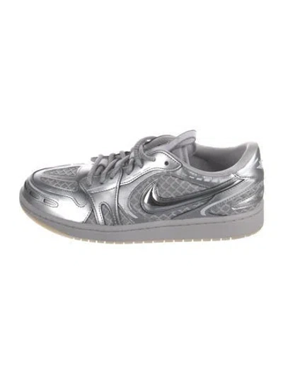 Pre-owned Jordan 1 Low Method Of Make V3 'metallic Silver' Sneakers