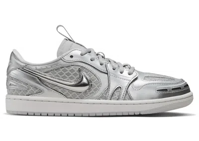 Pre-owned Jordan 1 Low Method Of Make V3 (women's) Sneakers In Neutral Grey/white/metallic Silver