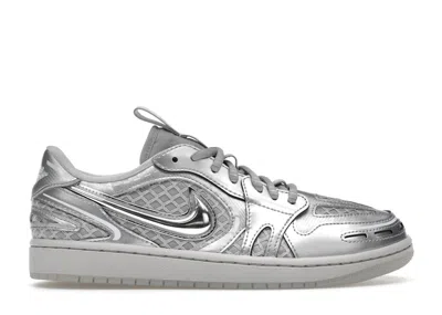 Pre-owned Jordan 1 Low Method Of Make V3 (women's) Sneakers In Neutral Grey/white/metallic Silver In Multi