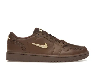 Pre-owned Jordan 1 Low Method Of Make (women's) Sneakers In Cacao Wow/metallic Gold