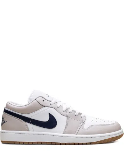 Jordan 1 Low "midnight Navy/neutral Grey" Sneakers In White