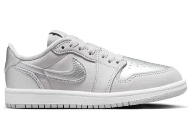 Pre-owned Jordan 1 Low Og Sneakers In Neutral Grey/metallic Silver/white