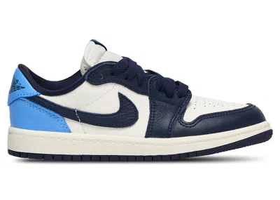 Pre-owned Jordan 1 Low Og Unc Sneakers In Obsidian/university Blue/sail In Multi