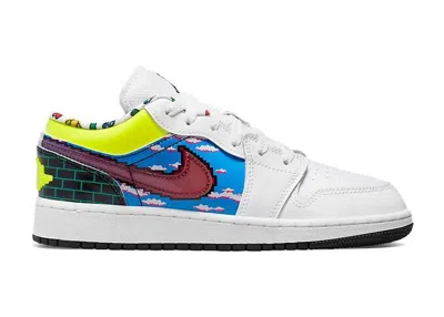 Pre-owned Jordan 1 Low Old School Gaming Sneakers In White