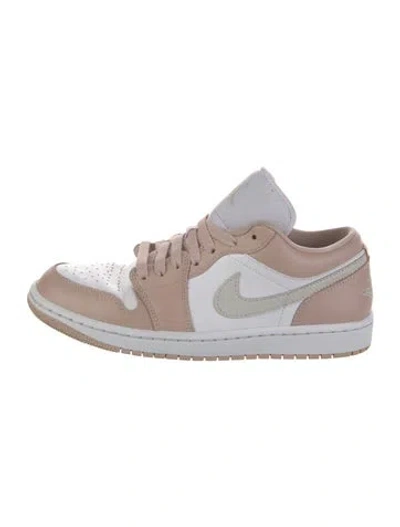 Pre-owned Jordan 1 Low Particle Beige Athletic Sneakers In White