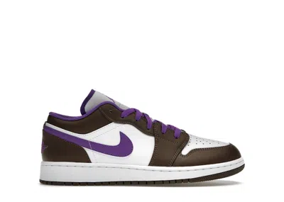 Pre-owned Jordan 1 Low Purple Mocha Sneakers In Palomino/wild Berry/white