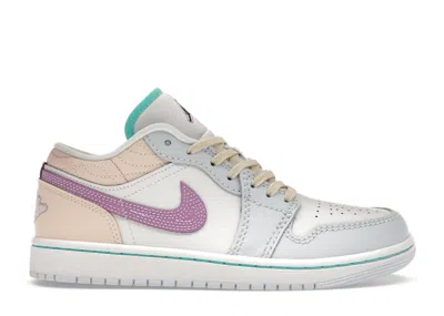 Pre-owned Jordan 1 Low Sashiko (women's) Sneakers In White/blue Tint