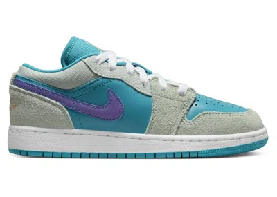Pre-owned Jordan 1 Low Se Celestial Gold Sneakers In Pistachio Frost/aquatone/psychic Purple In Multi