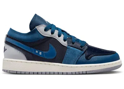 Pre-owned Jordan 1 Low Se Craft Inside Out Sneakers In Obsidian/ashen Slate/french Blue