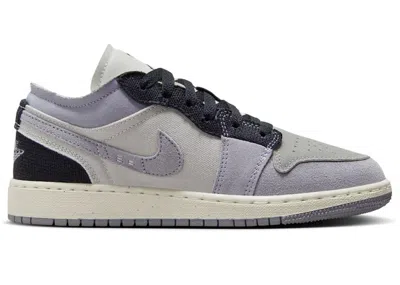 Pre-owned Jordan 1 Low Se Craft Sneakers In Tech Grey/black/cement Grey In Multi