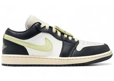 Pre-owned Jordan 1 Low Se Fall League (women's) Sneakers In Sail/anthracite/luminous Green