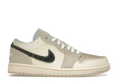 Pre-owned Jordan 1 Low Se Glacier Blue (women's) Sneakers In Sanddrift/black/muslin
