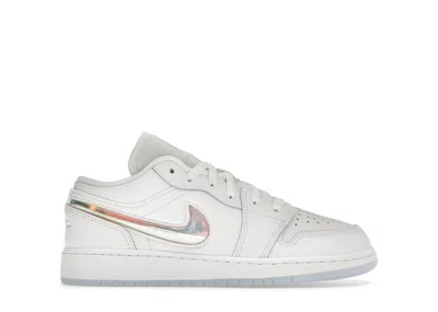 Pre-owned Jordan 1 Low Se Glitter Swoosh Sneakers In Summitin White/summit White/ice Blue In Multi