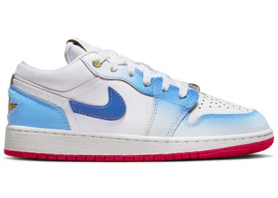 Pre-owned Jordan 1 Low Se Gradient Sneakers In White/university Blue