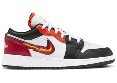 Pre-owned Jordan 1 Low Se Just Skate Sneakers In White Black/gym Red