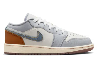 Pre-owned Jordan 1 Low Se Light Armory Blue Sneakers In Phantom/coconut Milk/amber Brown In Multi