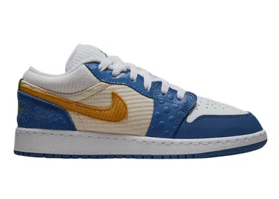 Pre-owned Jordan 1 Low Se Messy Room Sneakers In French Blue/chutney White/gym Red In Multi
