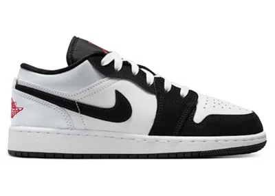 Pre-owned Jordan 1 Low Se Panda Toe Sneakers In White/fire Red/black