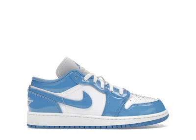 Pre-owned Jordan 1 Low Se Patent Sneakers In White/legend Blue