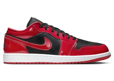 Pre-owned Jordan 1 Low Se Patent (women's) Sneakers In Black/white/varsity Red In Multi