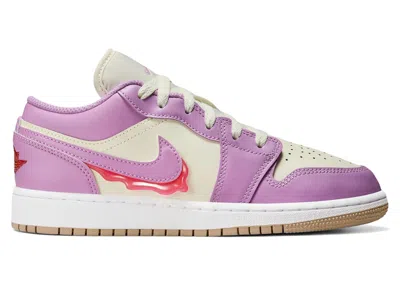 Pre-owned Jordan 1 Low Se Peanut Butter & Jelly Sneakers In Rush Fuchsia/pale Ivory/desert In Multi