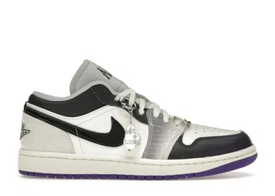 Pre-owned Jordan 1 Low Se Punk Rock (women's) Sneakers In Blackin Sail/black Sail/cement Grey In Multi
