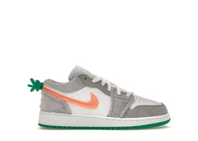 Pre-owned Jordan 1 Low Se Rabbit Sneakers In Light Smoke Grey/total Orange/white In Multi
